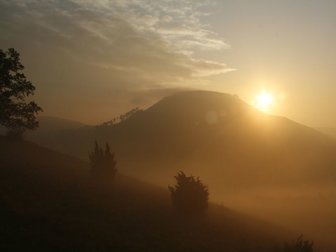 Der Ipf bei Sonnenuntergang